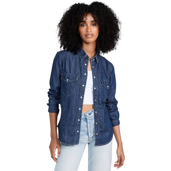 LEVI'S Iconic Western Shirt in Air Space 3 S - Picture 3 of 14